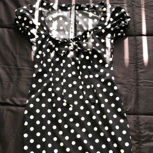 Mini polka dot bodycon dress